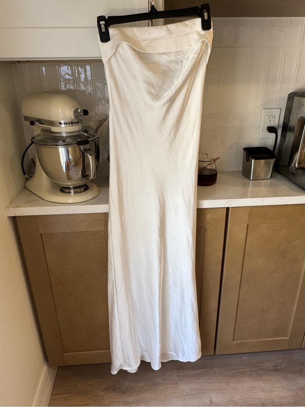 Ivory  Strapless Maxi Dress